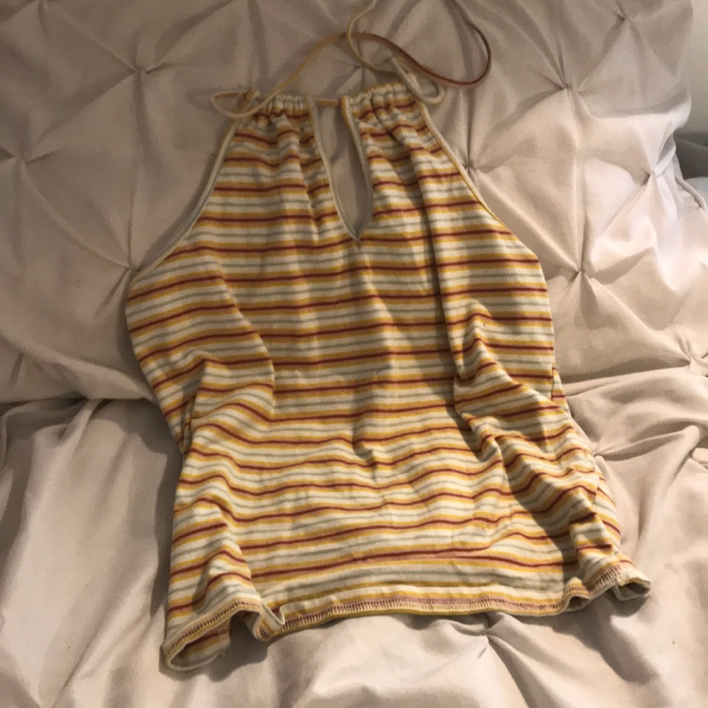 Stripped halter top